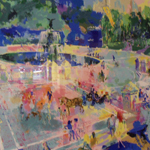 Central Park Fountain - Leroy Neiman
